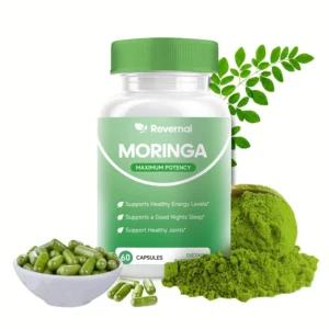 Rich Moringa Powder - A Natural Green Antioxidant Superfood Capsules - 800mg of Pure Nutrient-