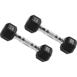 Hex Dumbbell with Rubber Coating