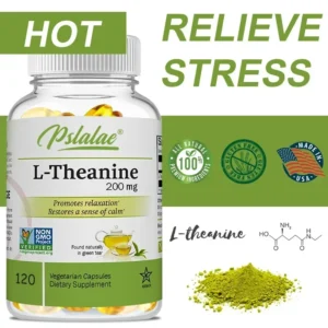 Premium L-Theanine Capsules 200 Mg Relieve Stress